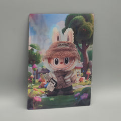Labubu 3D Lenticular Sticker | The Monsters Dynamic Changing Art | 3-Way Urban, Whimsical & Collectible Fan Art | Unique Gift for Fans